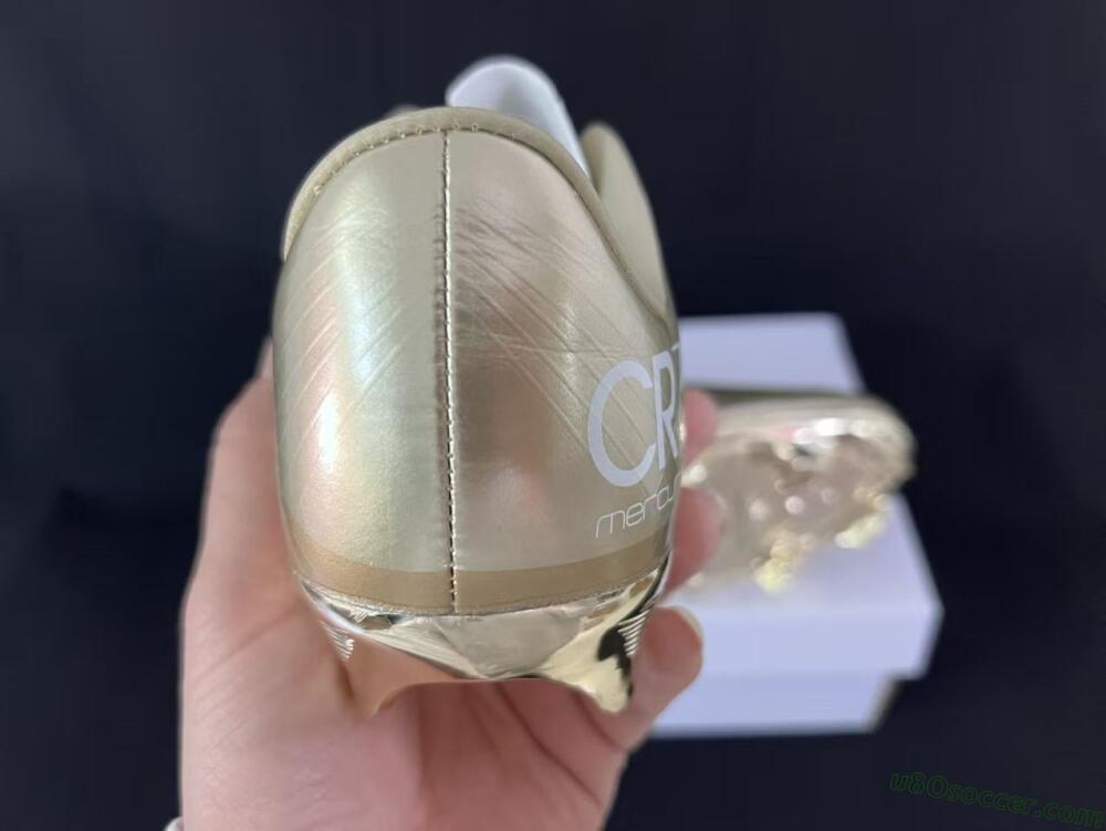 Nike Air Zoom Mercurial Vapor 1 Elite CR7 FG Firm Ground Soccer Cleats - Gold/Metallic Gold/White