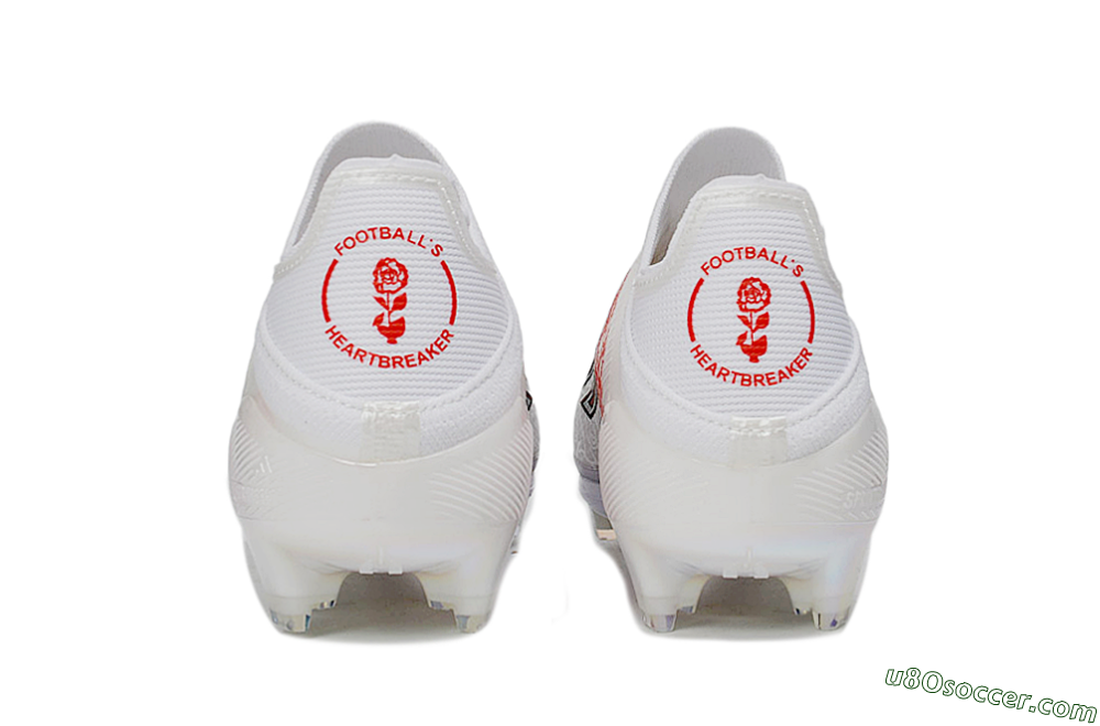 Adidas F50 Elite Lightstrike Pro Laceless FG Firm Ground Soccer Cleats - White/Crimson Red/Bright White 5