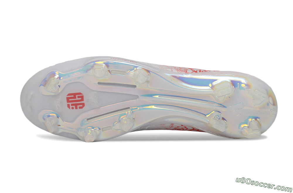 Adidas F50 Elite Lightstrike Pro Laceless FG Firm Ground Soccer Cleats - White/Crimson Red/Bright White 6