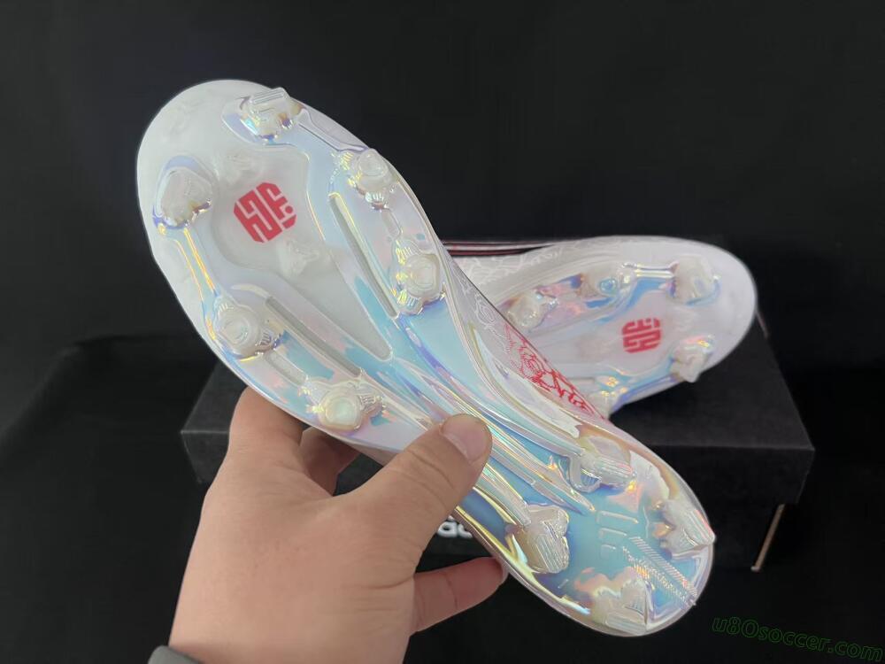 Adidas F50 Elite Lightstrike Pro Laceless FG Firm Ground Soccer Cleats - White/Crimson Red/Bright White