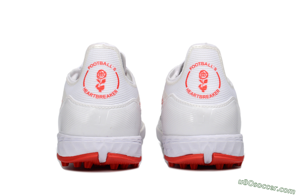 Adidas F50 Elite TF Artificial Turf Soccer Shoes - White/Lively Red/Deep Black 5