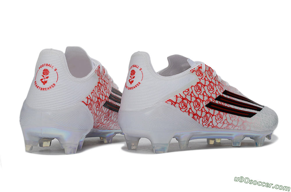 Adidas F50 Elite FG Firm Ground Soccer Cleats - White/Crimson Red/Holographic White 6