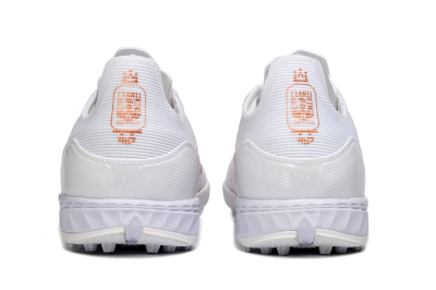 Adidas F50 Pro TF Artificial Turf Soccer Shoes - White/Metallic Gold/Blazing Orange