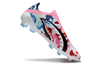 Adidas F50 Pro Laceless FG Firm Ground Soccer Cleats - Pink/Blue Camo/Pink Highlights