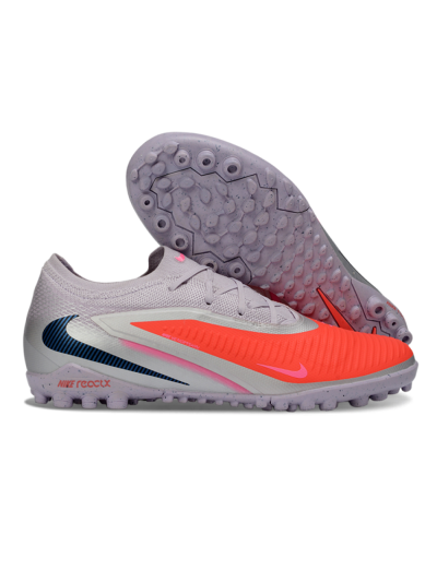 Nike Phantom 6 Elite Low TF Artificial Turf Soccer Shoes - Pink/Bright Orange/Slate Gray