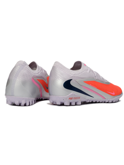 Nike Phantom 6 Elite Low TF Artificial Turf Soccer Shoes - Pink/Bright Orange/Slate Gray