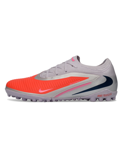 Nike Phantom 6 Elite Low TF Artificial Turf Soccer Shoes - Pink/Bright Orange/Slate Gray