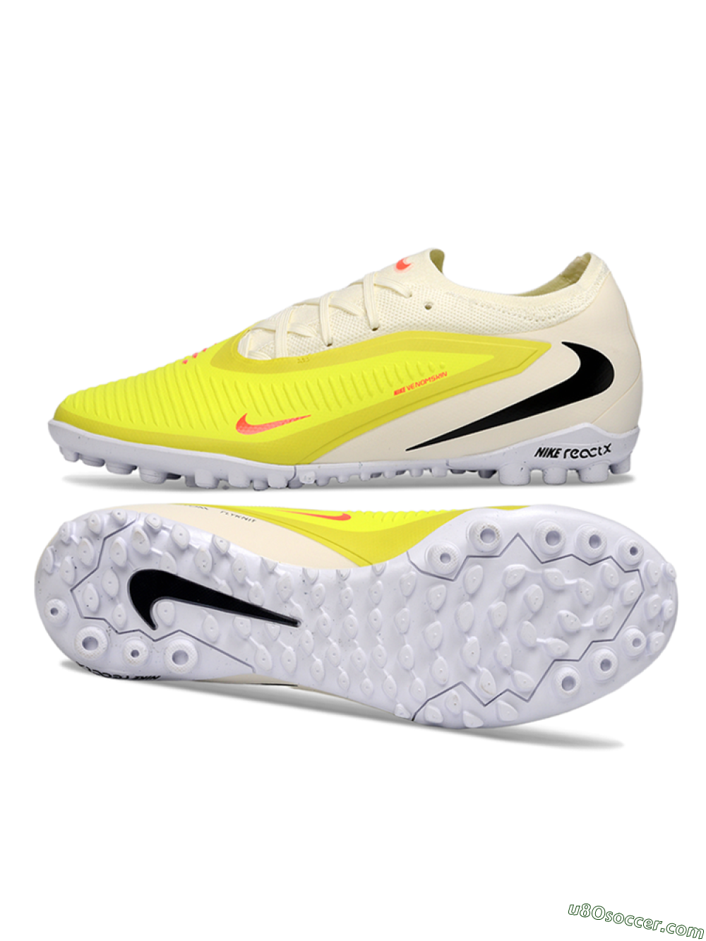 Nike Phantom 6 Elite Low TF Artificial Turf Soccer Shoes - Yellow/Bright Lime/Soft White 0