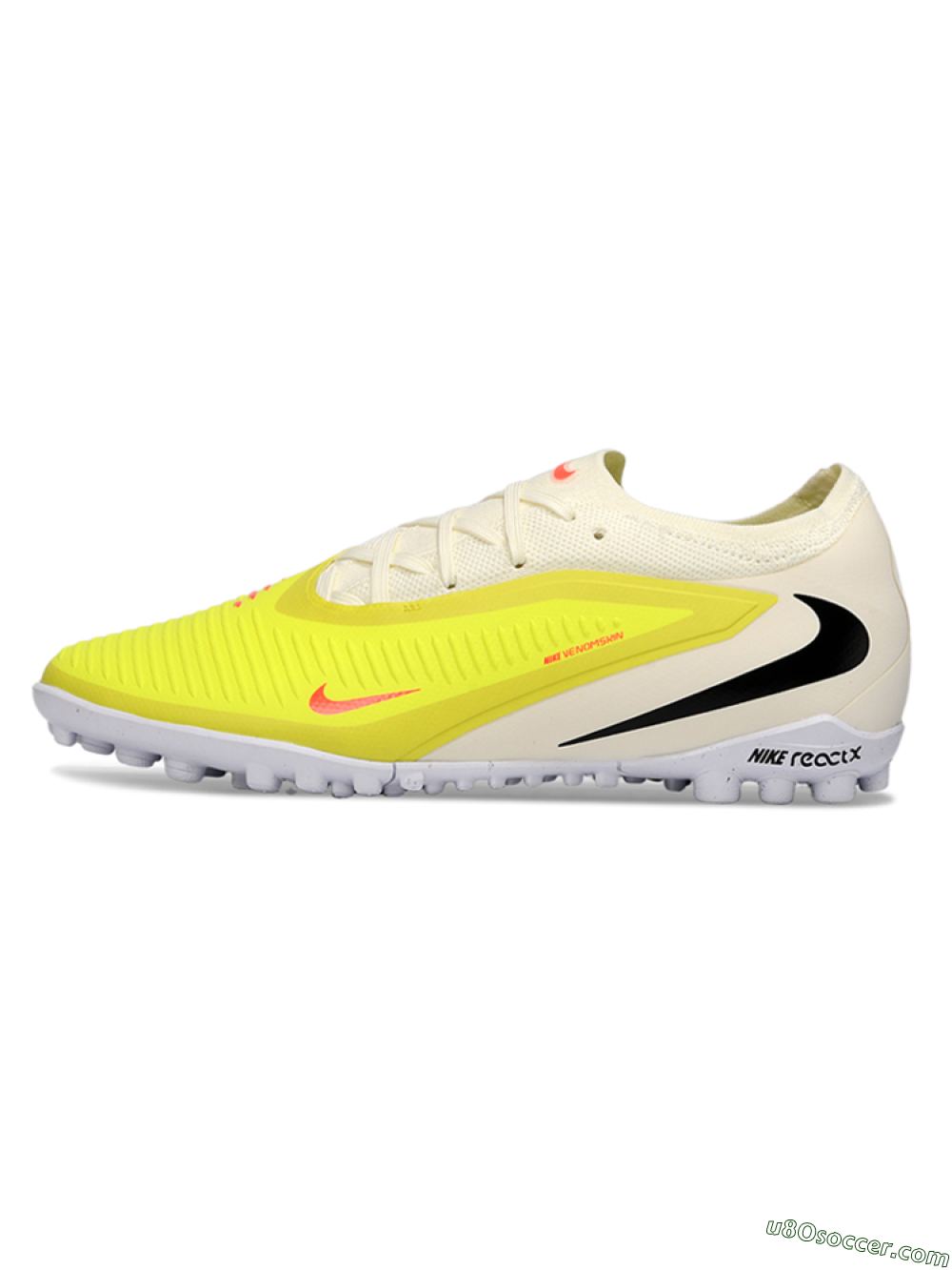 Nike Phantom 6 Elite Low TF Artificial Turf Soccer Shoes - Yellow/Bright Lime/Soft White 2