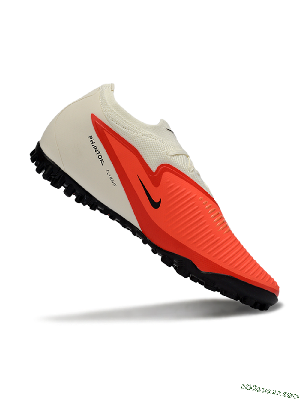 Nike Phantom 6 Elite Low TF Artificial Turf Soccer Shoes - Coral/Soft Cream/Deep Black 4