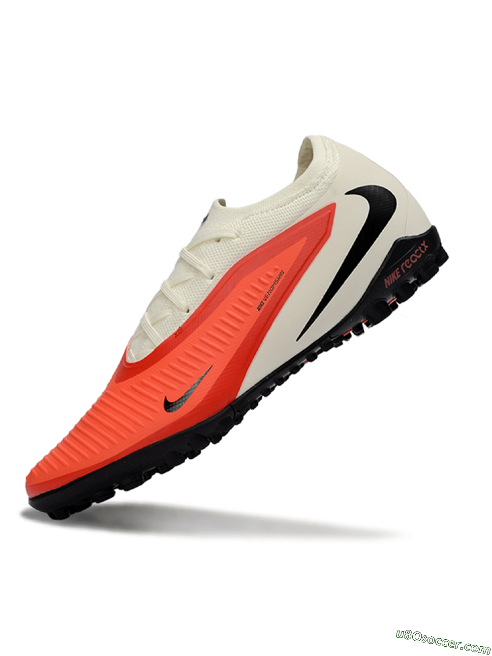 Nike Phantom 6 Elite Low TF Artificial Turf Soccer Shoes - Coral/Soft Cream/Deep Black 5
