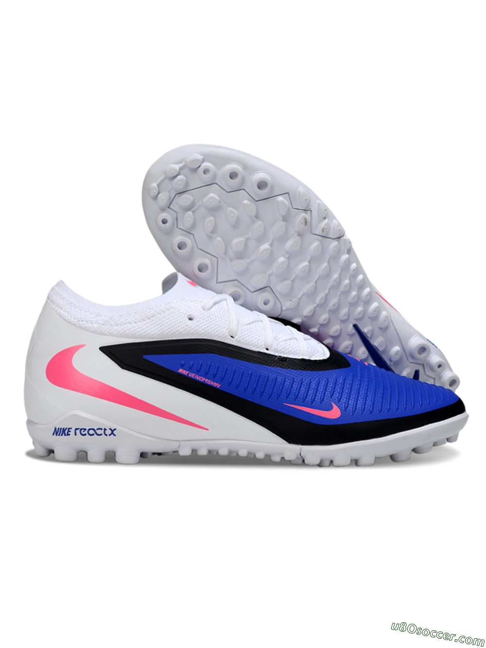 Nike Phantom 6 Elite Low TF Artificial Turf Soccer Shoes - Blue/Bright Pink/Black 1