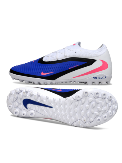Nike Phantom 6 Elite Low TF Artificial Turf Soccer Shoes - Blue/Bright Pink/Black