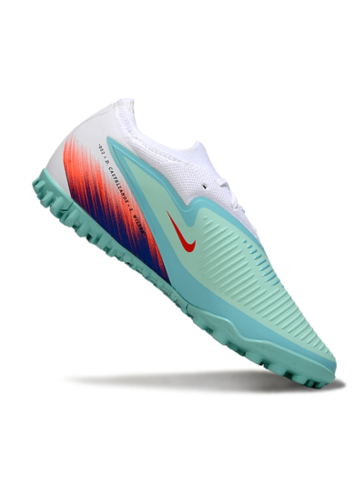 Nike Phantom 6 Elite Low TF Artificial Turf Soccer Shoes - Aqua/Coral Orange/Deep Blue
