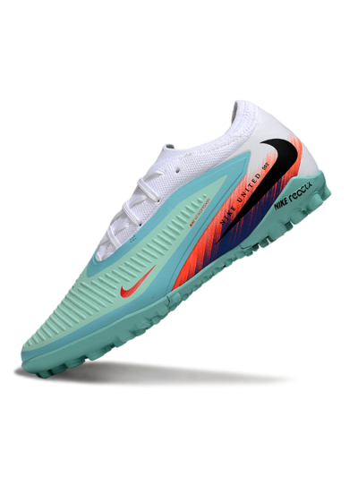 Nike Phantom 6 Elite Low TF Artificial Turf Soccer Shoes - Aqua/Coral Orange/Deep Blue