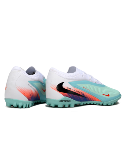Nike Phantom 6 Elite Low TF Artificial Turf Soccer Shoes - Aqua/Coral Orange/Deep Blue