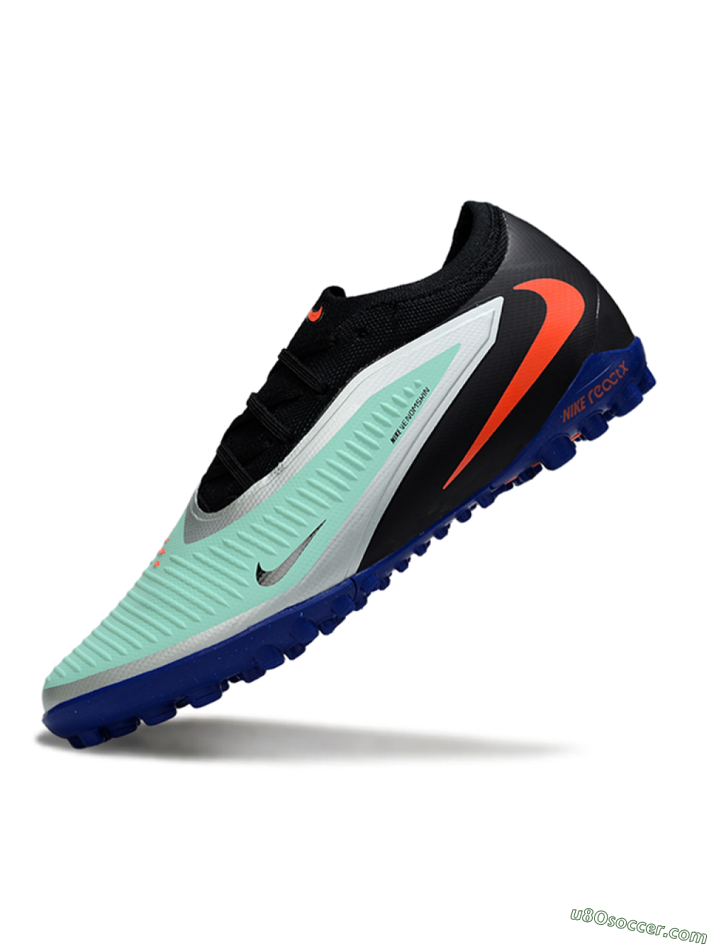 Nike Phantom 6 Elite Low TF Artificial Turf Soccer Shoes - Mint/Coral Blue/Black 5