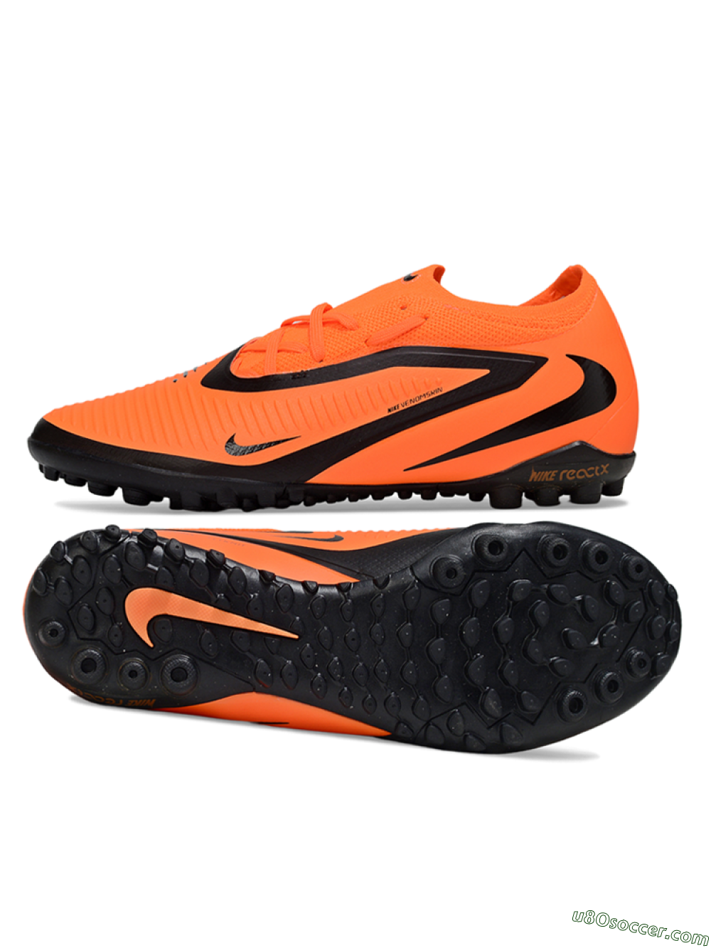 Nike Phantom 6 Elite Low TF Artificial Turf Soccer Shoes - Orange/Neon Orange/Black 0