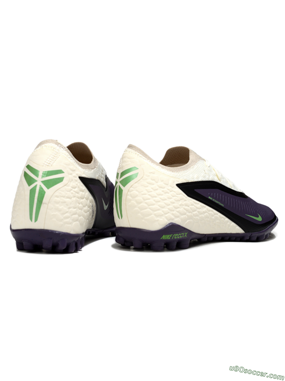 Nike Phantom 6 Elite Low TF Artificial Turf Soccer Shoes - Purple/Vibrant Green/Neutral Cream 6