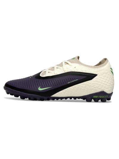 Nike Phantom 6 Elite Low TF Artificial Turf Soccer Shoes - Purple/Vibrant Green/Neutral Cream