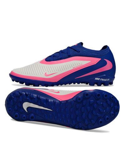 Nike Phantom 6 Elite Low TF Artificial Turf Soccer Shoes - Blue/Electric Pink/White