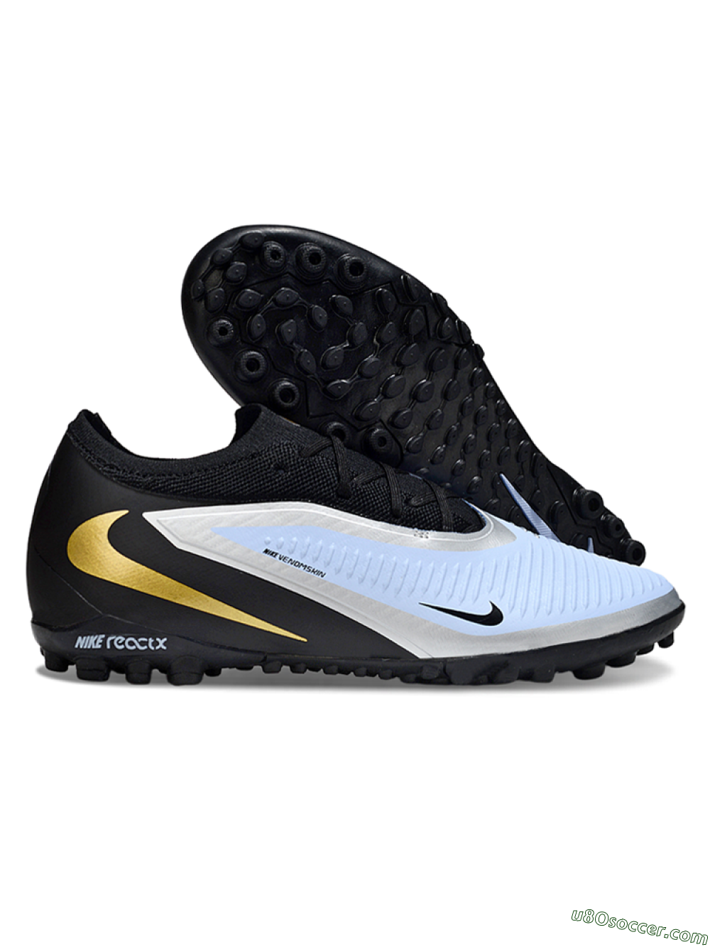 Nike Phantom 6 Elite Low TF Artificial Turf Soccer Shoes - Blue/Gold/Black 1