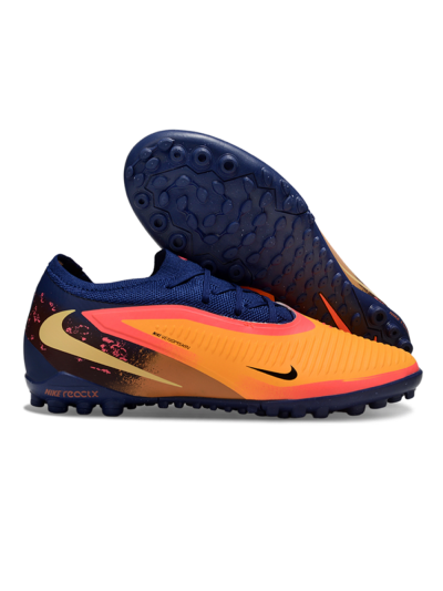 Nike Phantom 6 Elite Low TF Artificial Turf Soccer Shoes - Orange/Midnight Blue/Neon Pink