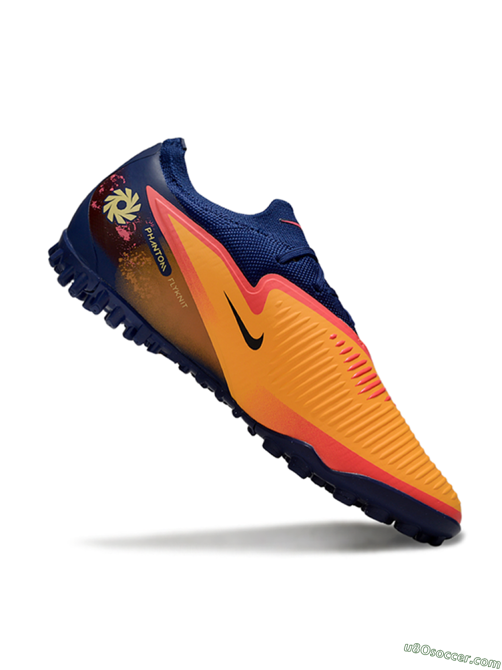 Nike Phantom 6 Elite Low TF Artificial Turf Soccer Shoes - Orange/Midnight Blue/Neon Pink 4