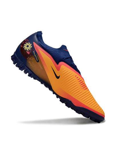Nike Phantom 6 Elite Low TF Artificial Turf Soccer Shoes - Orange/Midnight Blue/Neon Pink