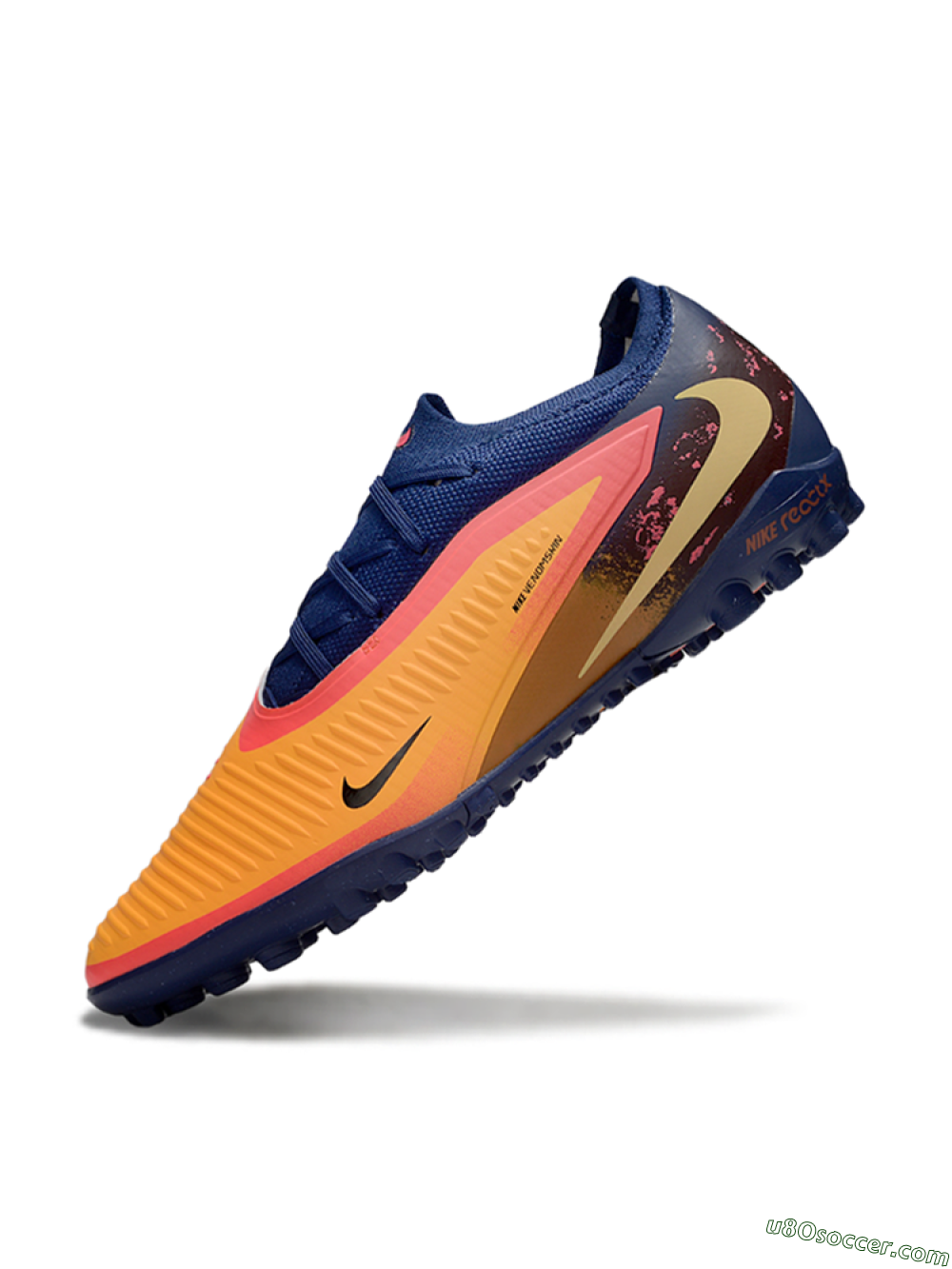 Nike Phantom 6 Elite Low TF Artificial Turf Soccer Shoes - Orange/Midnight Blue/Neon Pink 5