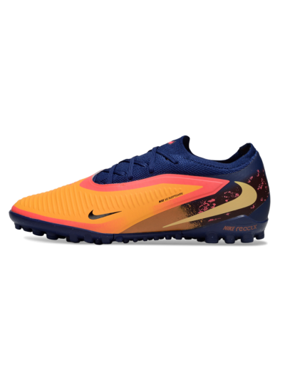 Nike Phantom 6 Elite Low TF Artificial Turf Soccer Shoes - Orange/Midnight Blue/Neon Pink