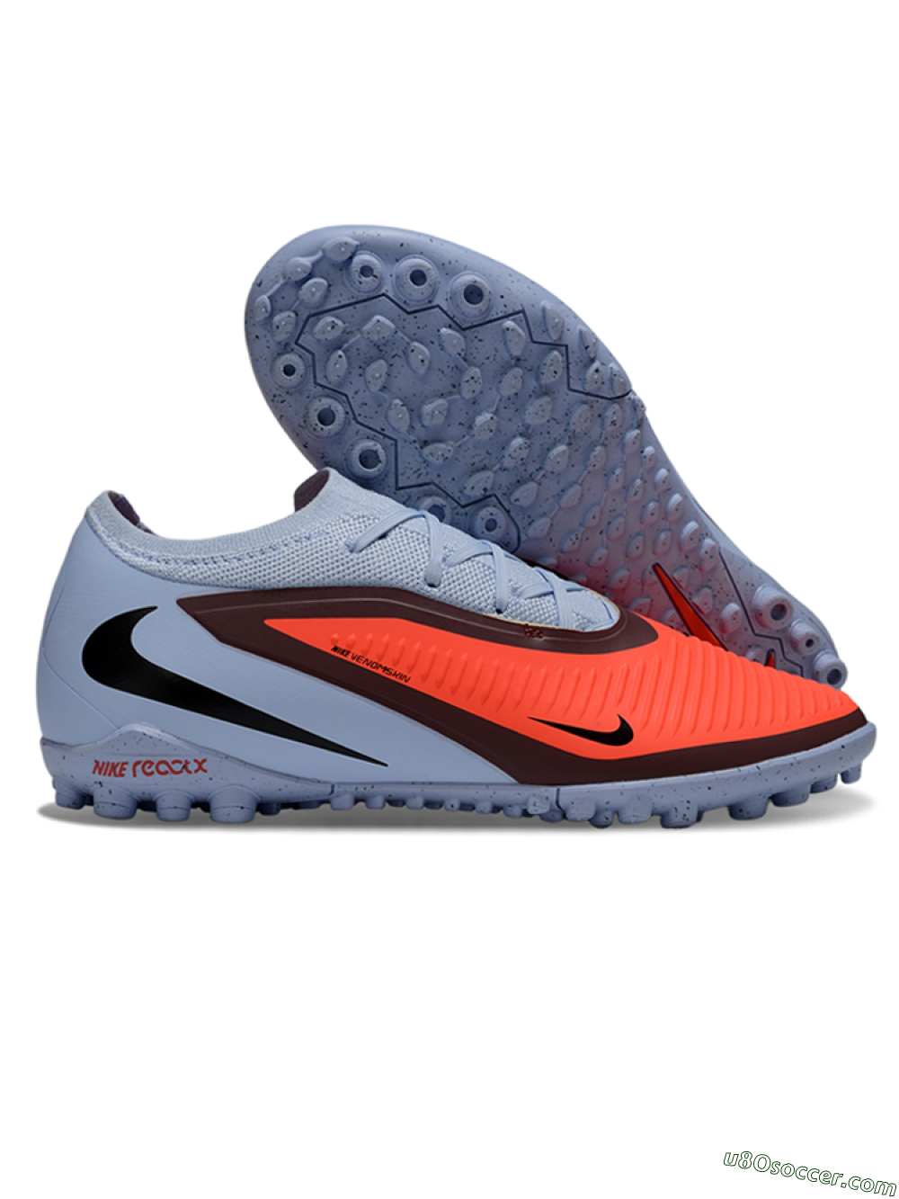 Nike Phantom 6 Elite Low TF Artificial Turf Soccer Shoes - Blue/Fiery Orange/Steel Grey 1