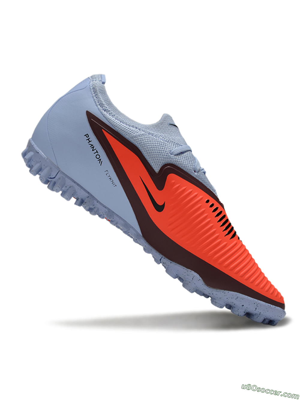 Nike Phantom 6 Elite Low TF Artificial Turf Soccer Shoes - Blue/Fiery Orange/Steel Grey 4