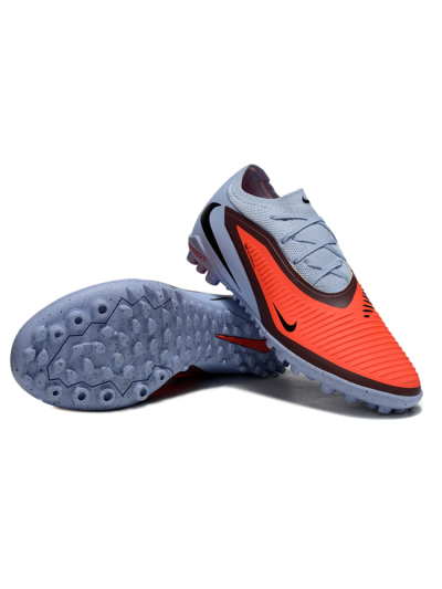 Nike Phantom 6 Elite Low TF Artificial Turf Soccer Shoes - Blue/Fiery Orange/Steel Grey