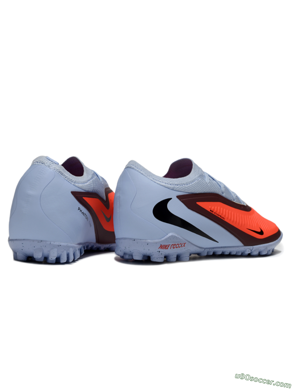 Nike Phantom 6 Elite Low TF Artificial Turf Soccer Shoes - Blue/Fiery Orange/Steel Grey 6