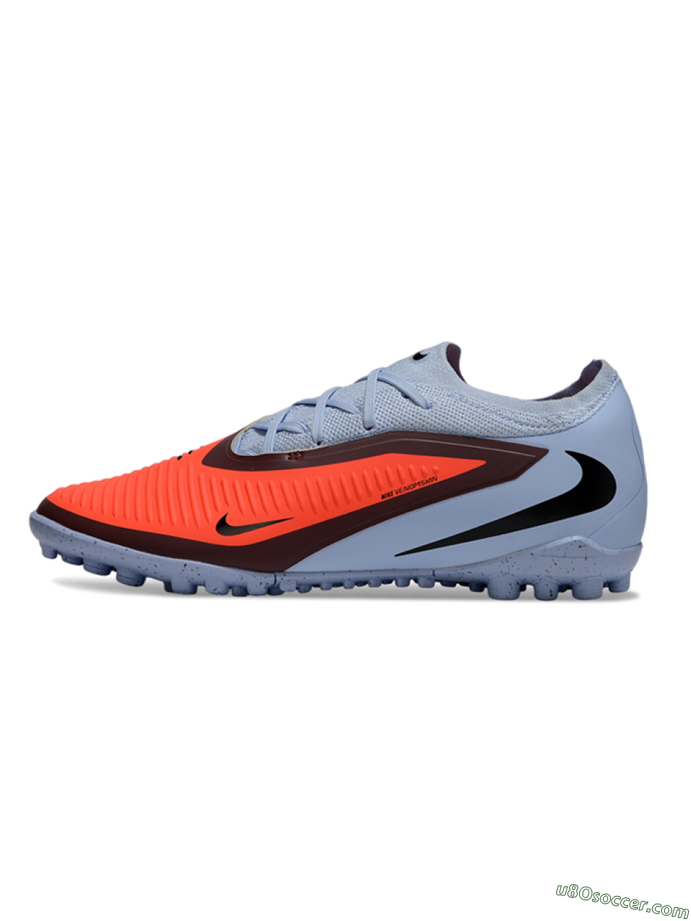 Nike Phantom 6 Elite Low TF Artificial Turf Soccer Shoes - Blue/Fiery Orange/Steel Grey 2