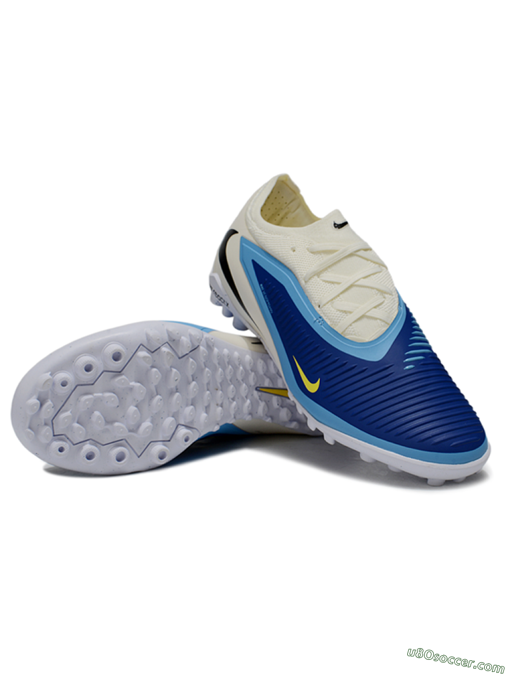 Nike Phantom 6 Elite Low TF Artificial Turf Soccer Shoes - Blue/Sky Blue/Navy Blue 3