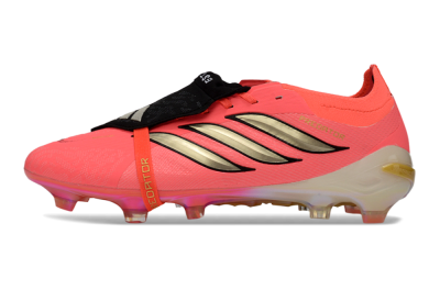 Adidas Predator 26 Elite Fold-Over Tongue FG Firm Ground Soccer Cleats - Pink/Neon Pink/Gold
