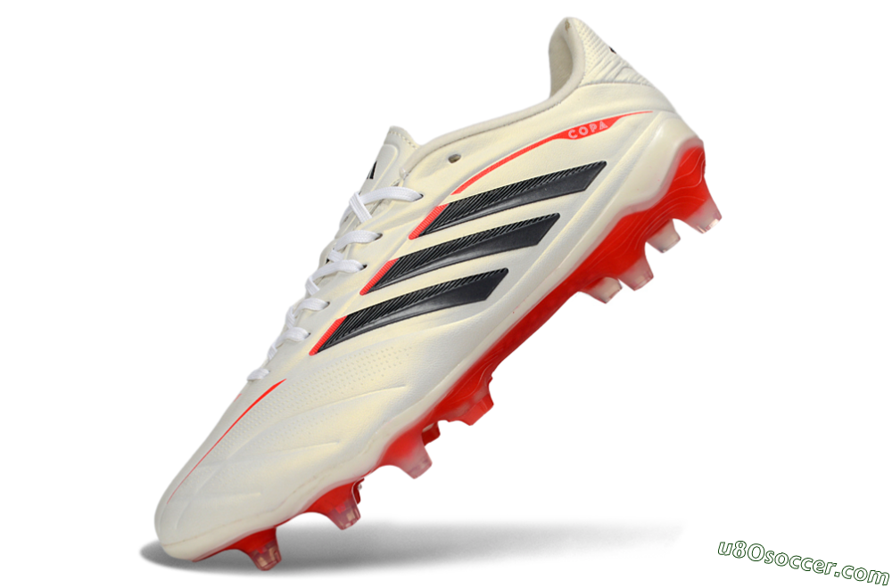 Adidas Copa Pure 2+ Elite AG Artificial Grass Soccer Cleats - White/Bright Red/Black 5