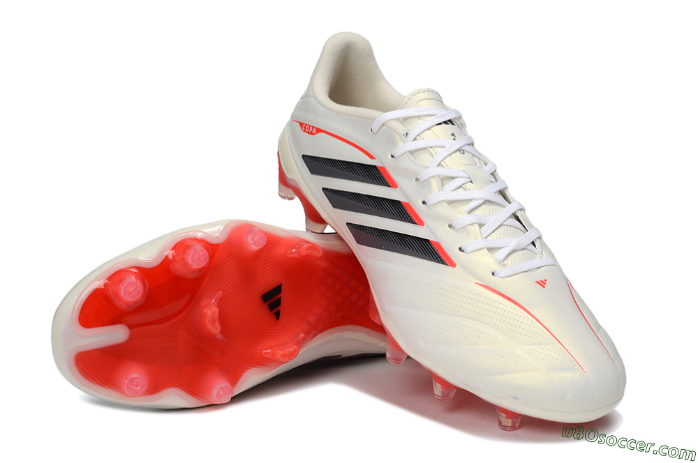 Adidas Copa Pure 2+ Elite AG Artificial Grass Soccer Cleats - White/Bright Red/Black 3