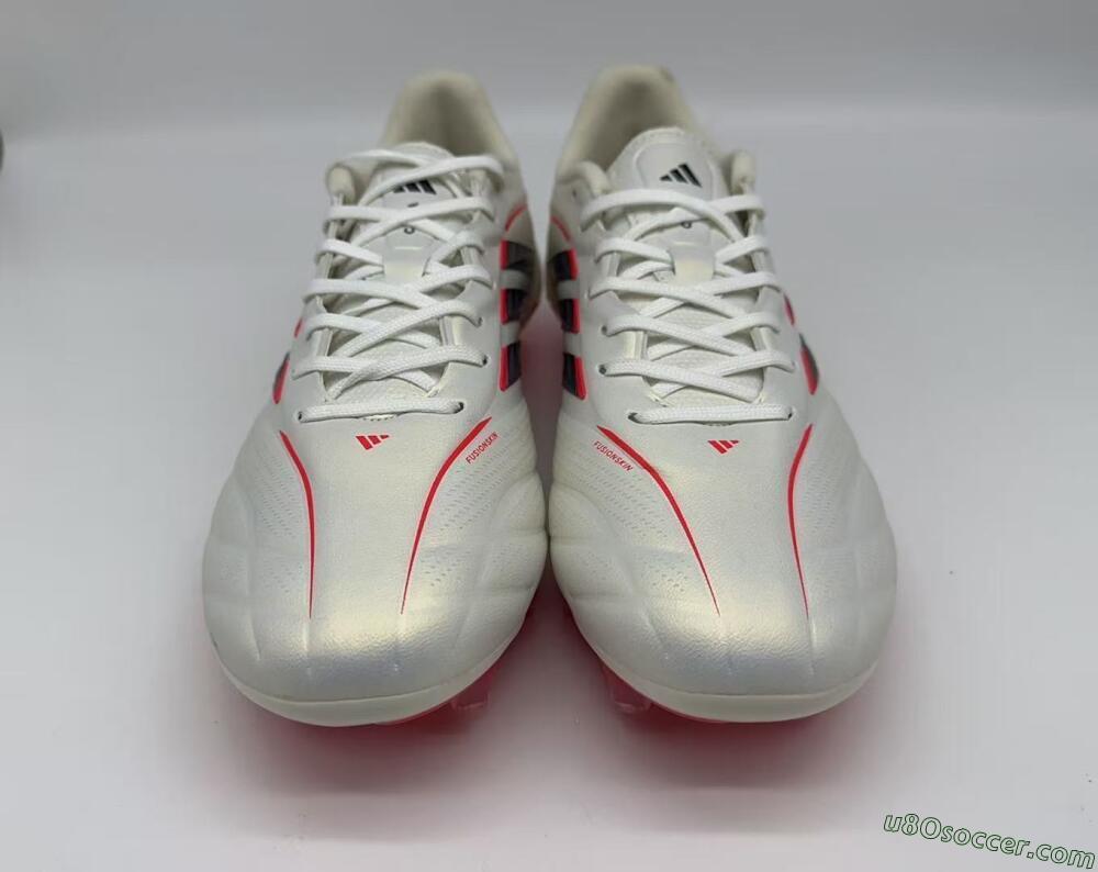 Adidas Copa Pure 2+ Elite AG Artificial Grass Soccer Cleats - White/Bright Red/Black