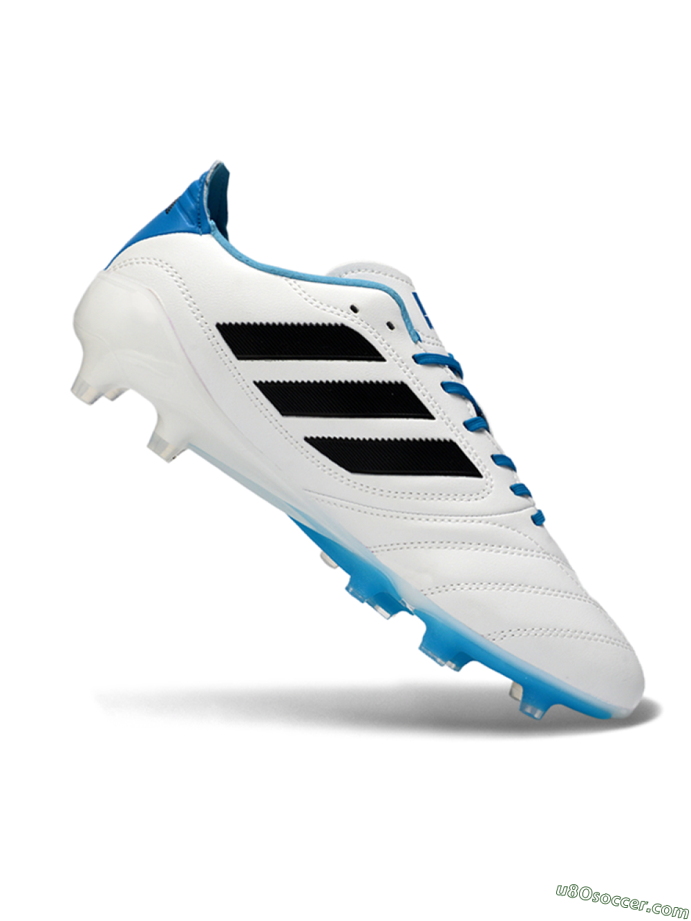 Adidas Copa Pure 2+ Elite AG Artificial Grass Soccer Cleats - White/Electric Blue/Black 4