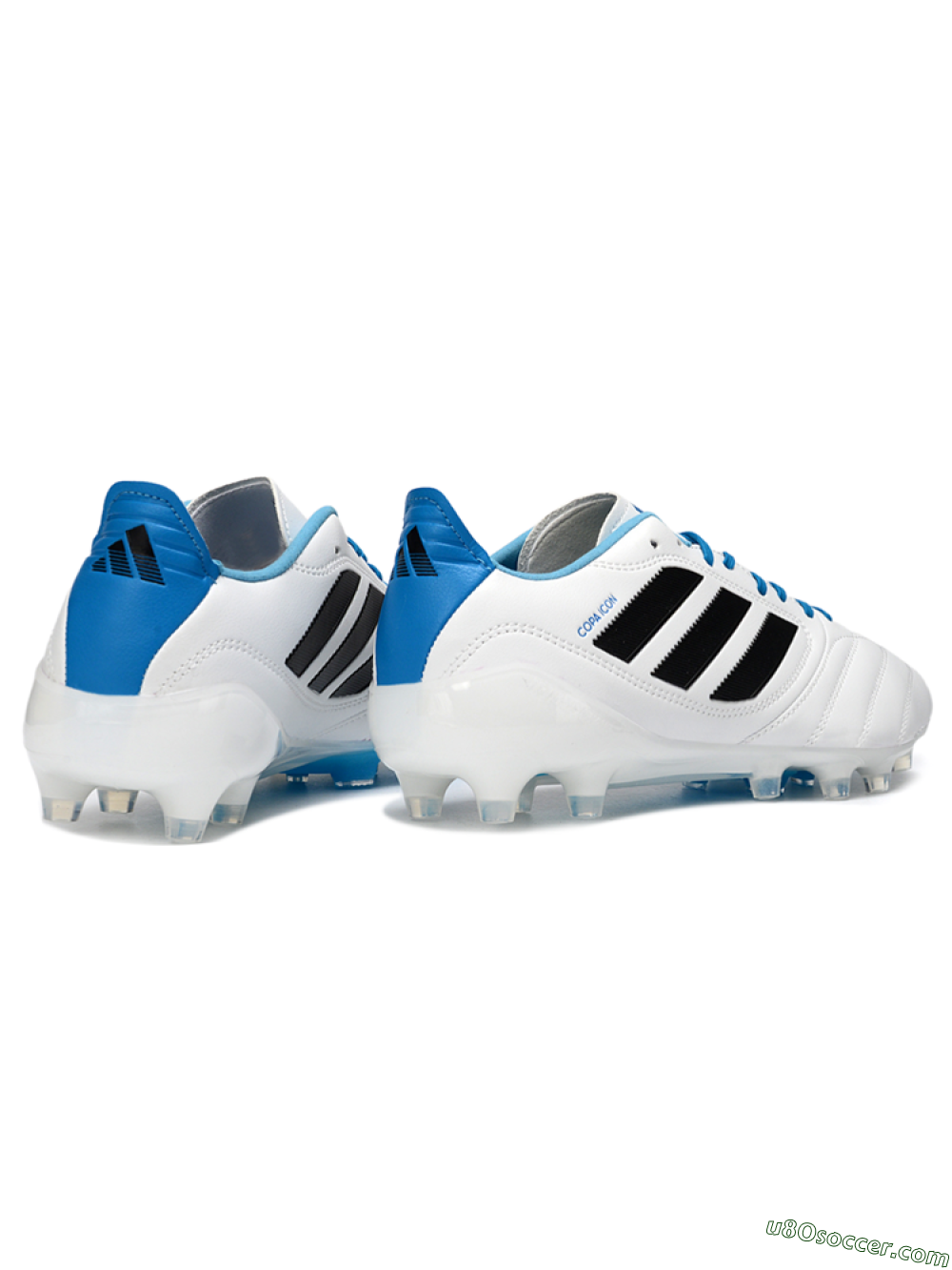 Adidas Copa Pure 2+ Elite AG Artificial Grass Soccer Cleats - White/Electric Blue/Black 6