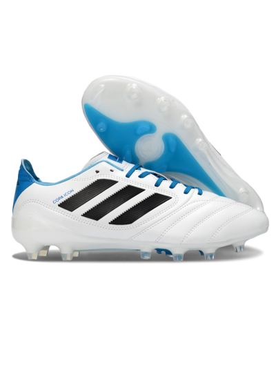 Adidas Copa Pure 2+ Elite AG Artificial Grass Soccer Cleats - White/Electric Blue/Black