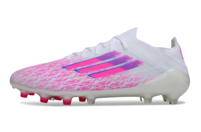 Adidas F50 Elite AG Artificial Grass Soccer Cleats - White/Neon Pink/Blue
