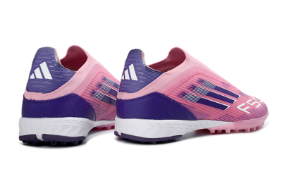Adidas F50 Elite Laceless TF Artificial Turf Soccer Shoes - Pink/Vivid Pink/Deep Purple