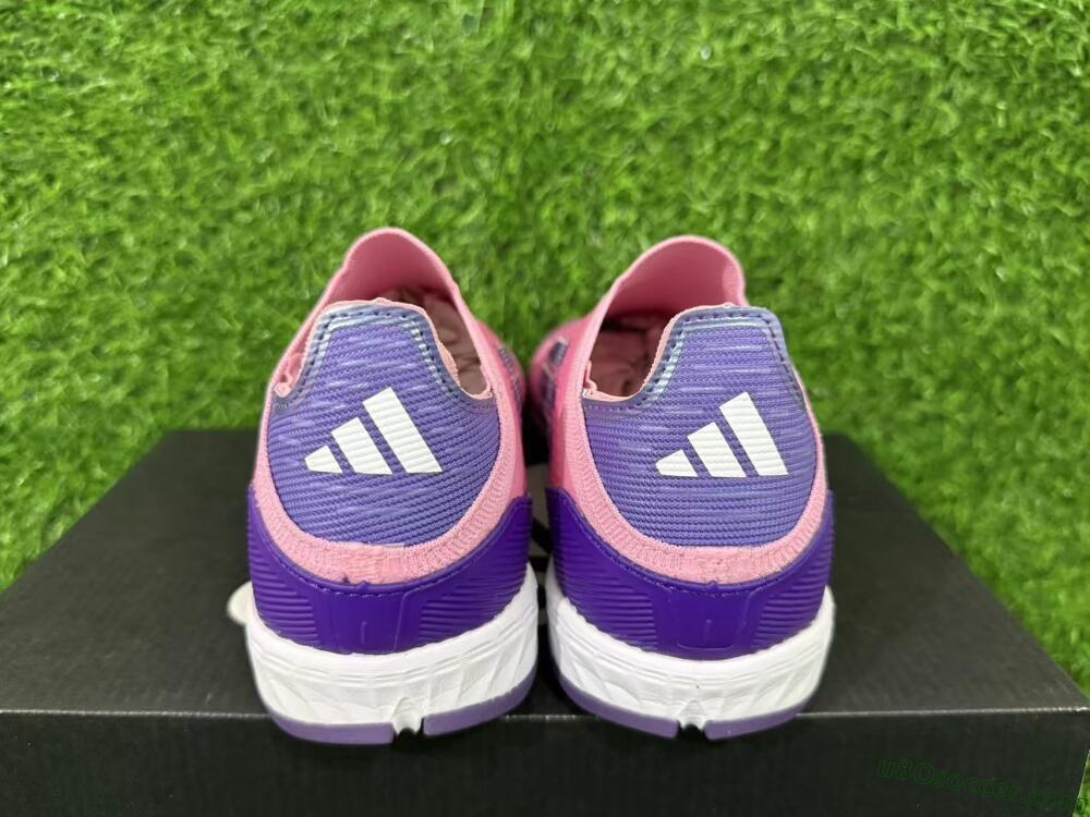Adidas F50 Elite Laceless TF Artificial Turf Soccer Shoes - Pink/Vivid Pink/Deep Purple