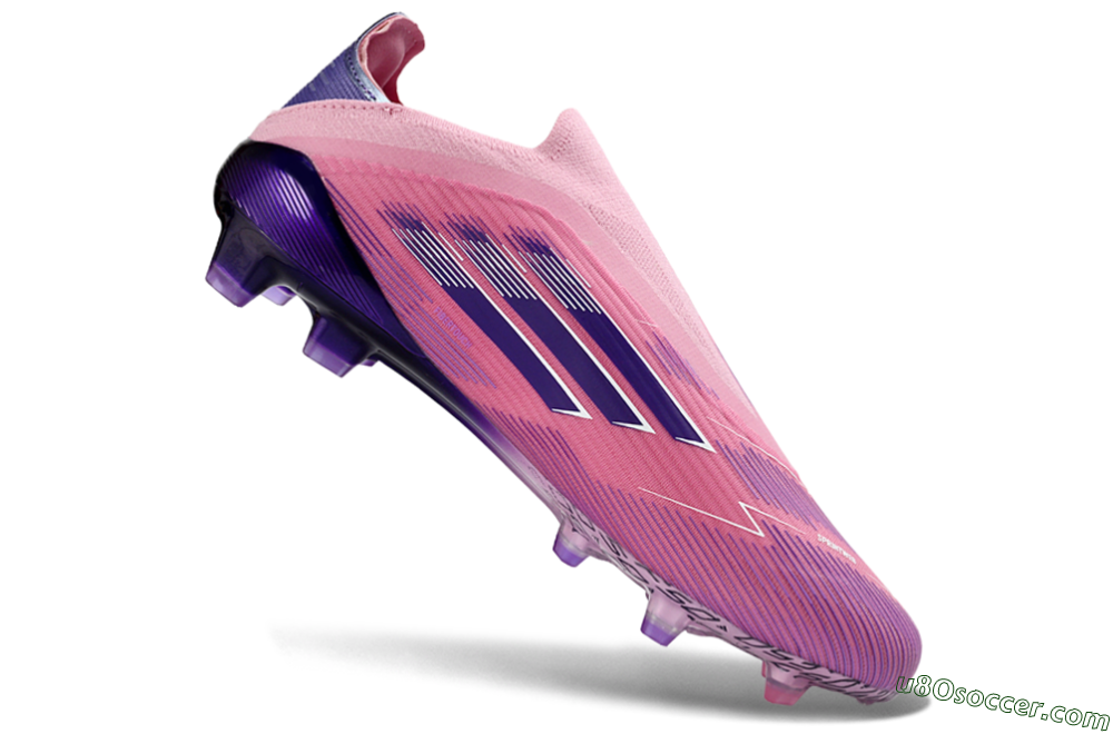 Adidas F50 Elite Laceless FG Firm Ground Soccer Cleats - Pink/Vibrant Violet/Soft Lavender 5