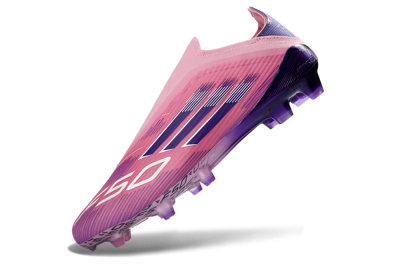 Adidas F50 Elite Laceless FG Firm Ground Soccer Cleats - Pink/Vibrant Violet/Soft Lavender