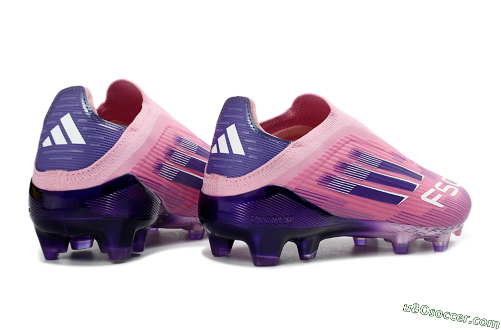 Adidas F50 Elite Laceless FG Firm Ground Soccer Cleats - Pink/Vibrant Violet/Soft Lavender 7